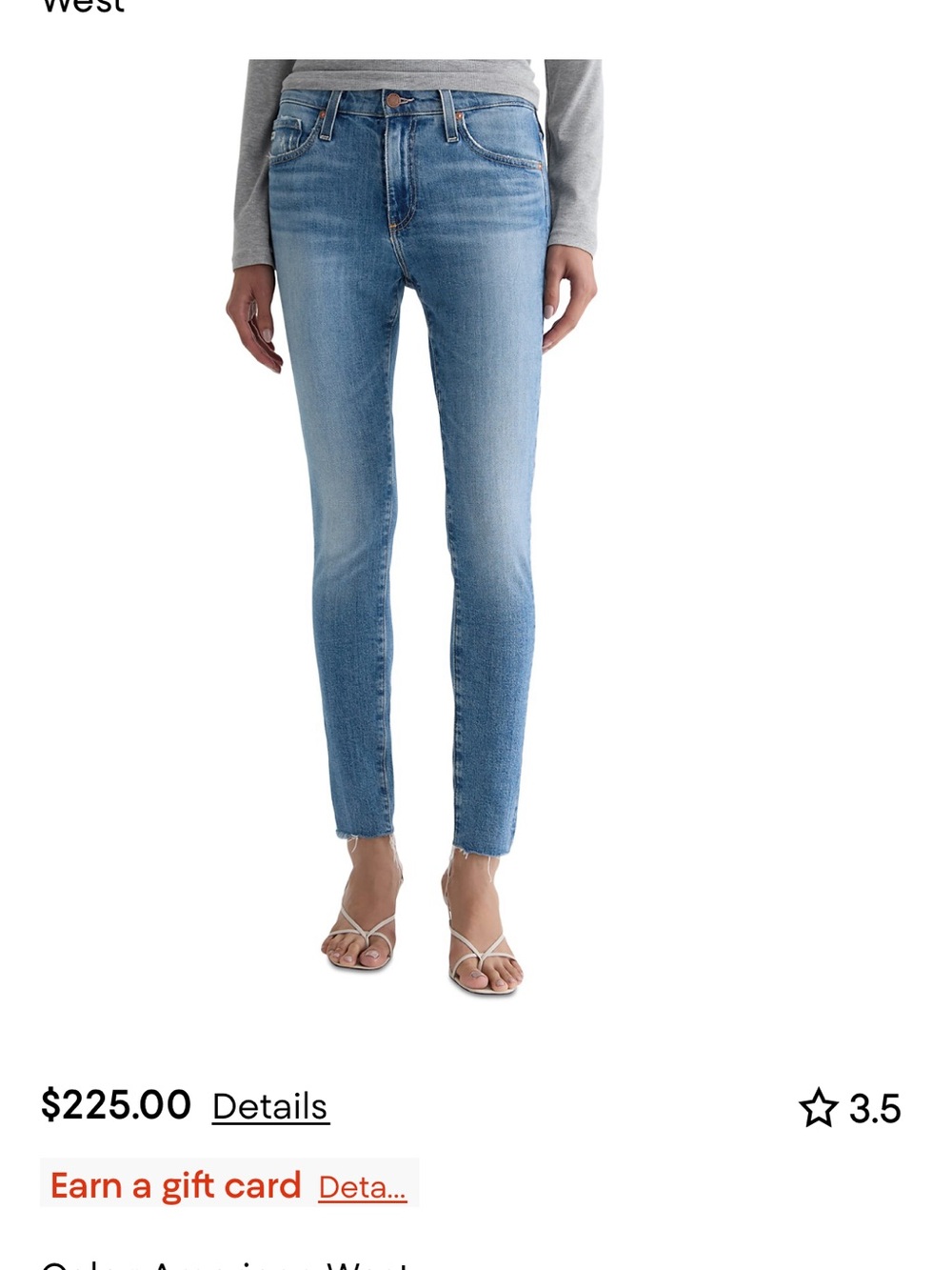 Ag Adriano Goldschmied Light Blue Skinny Jeans